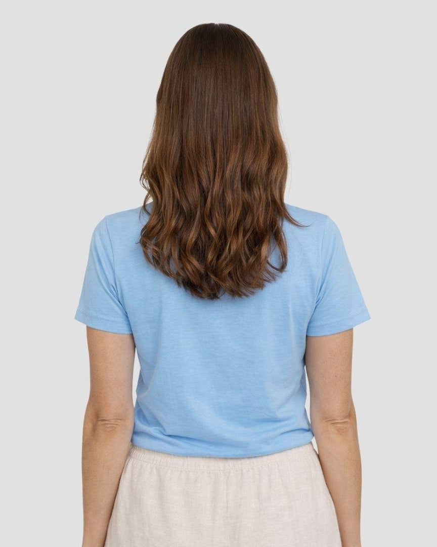 Women's Hemp Cotton Tee - Sky Blue - Hemprino