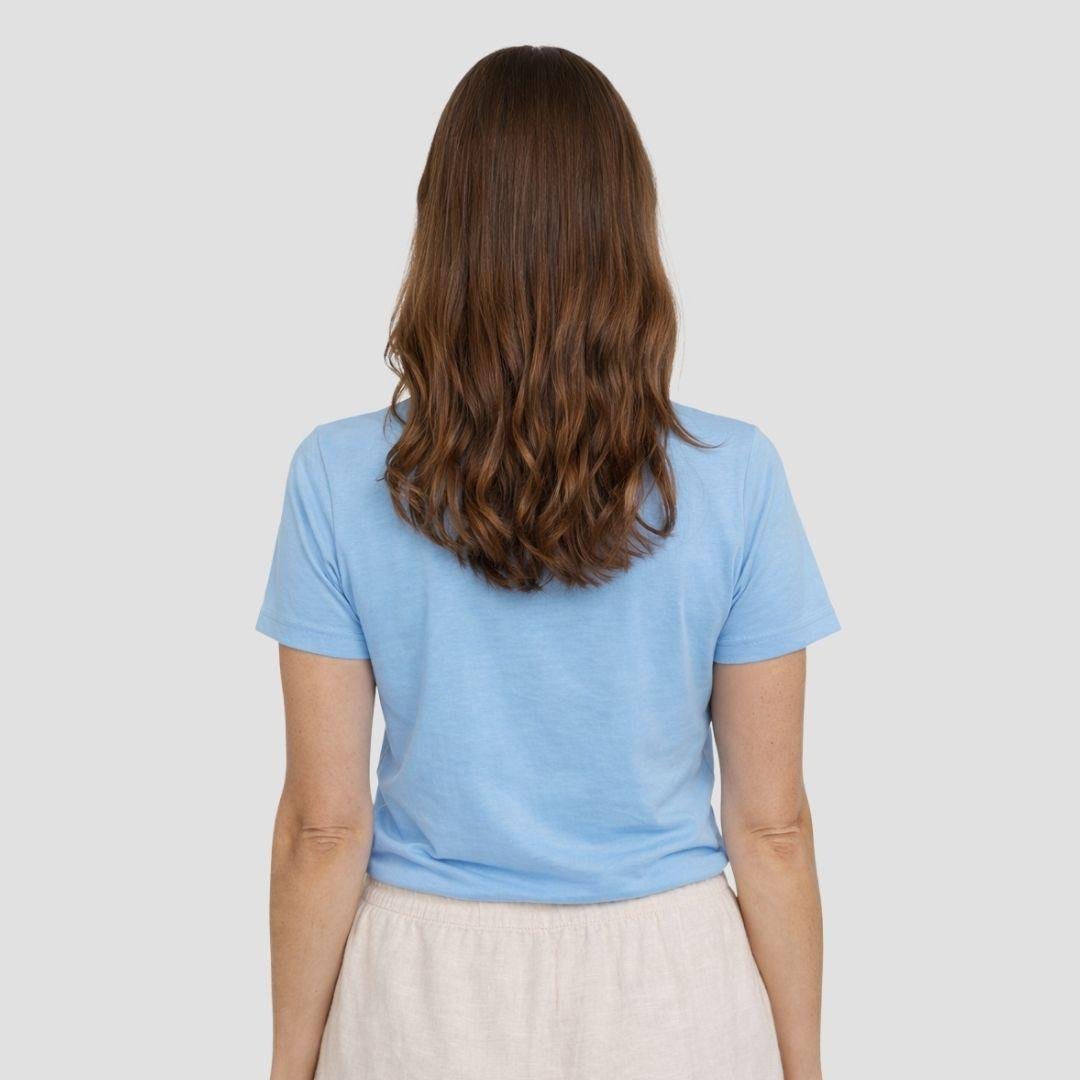 Women's Hemp Cotton Tee - Sky Blue - Hemprino
