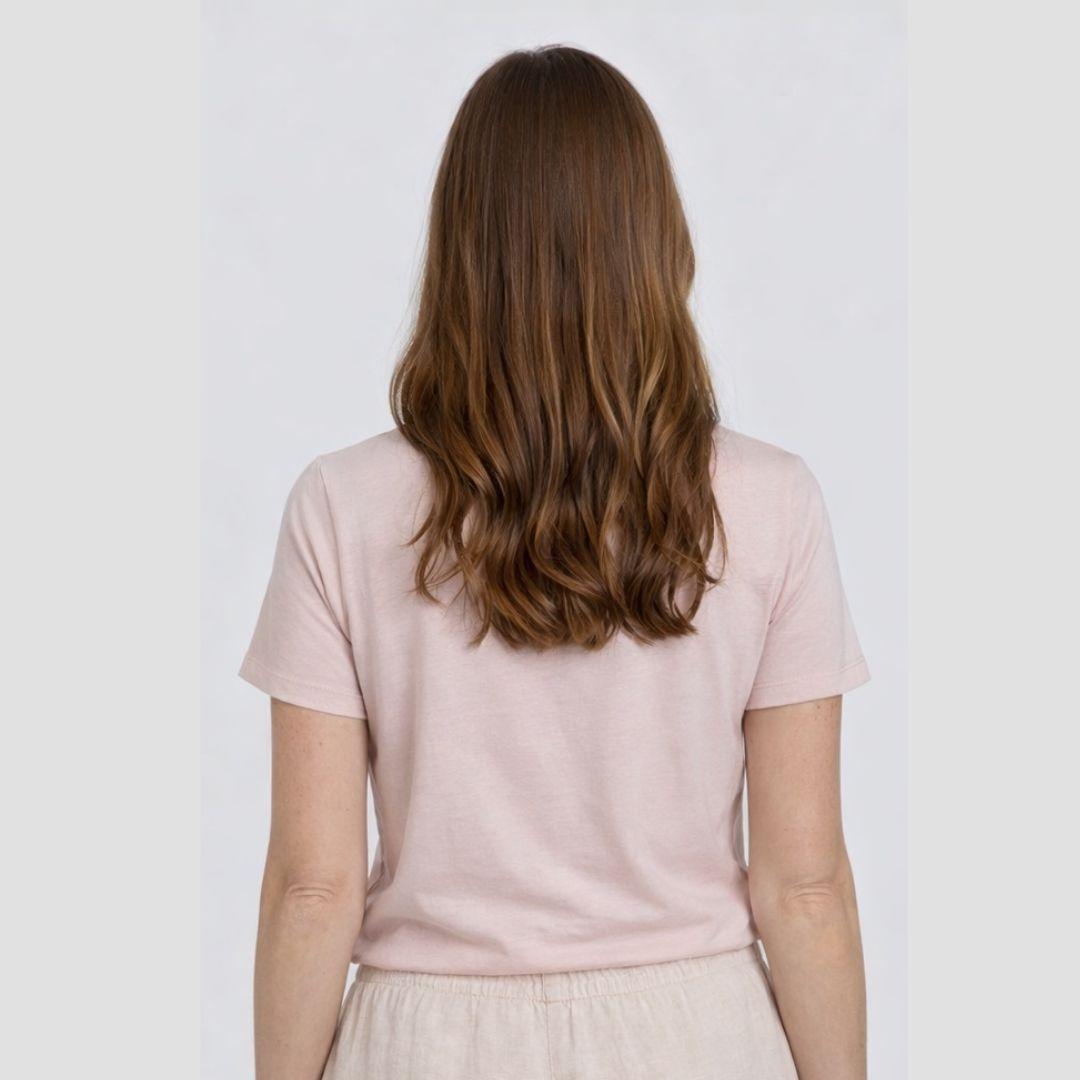 Women's Hemp Cotton Tee - Dusky Pink - Hemprino