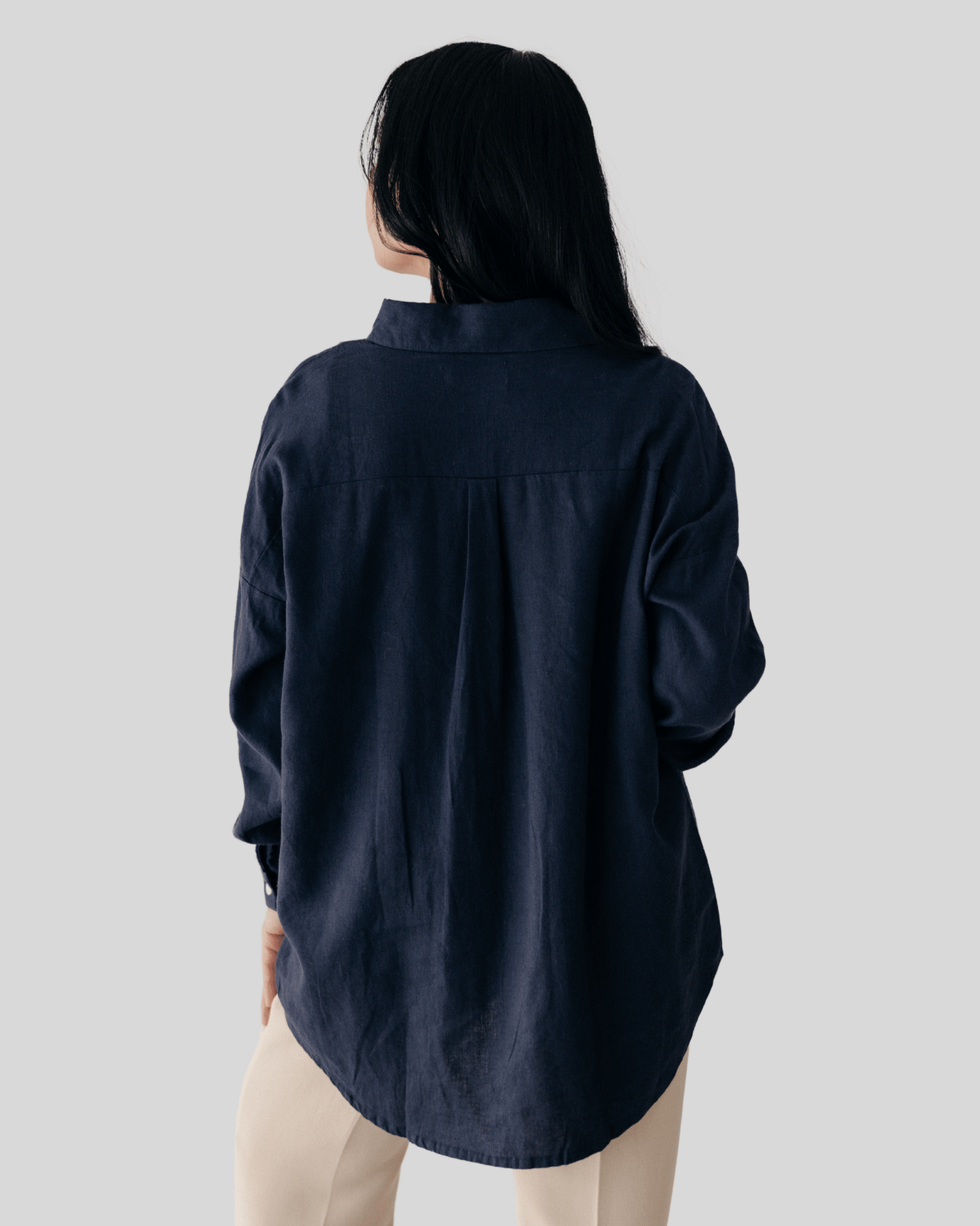 Riverside Hemp Shirt - Navy - Hemprino