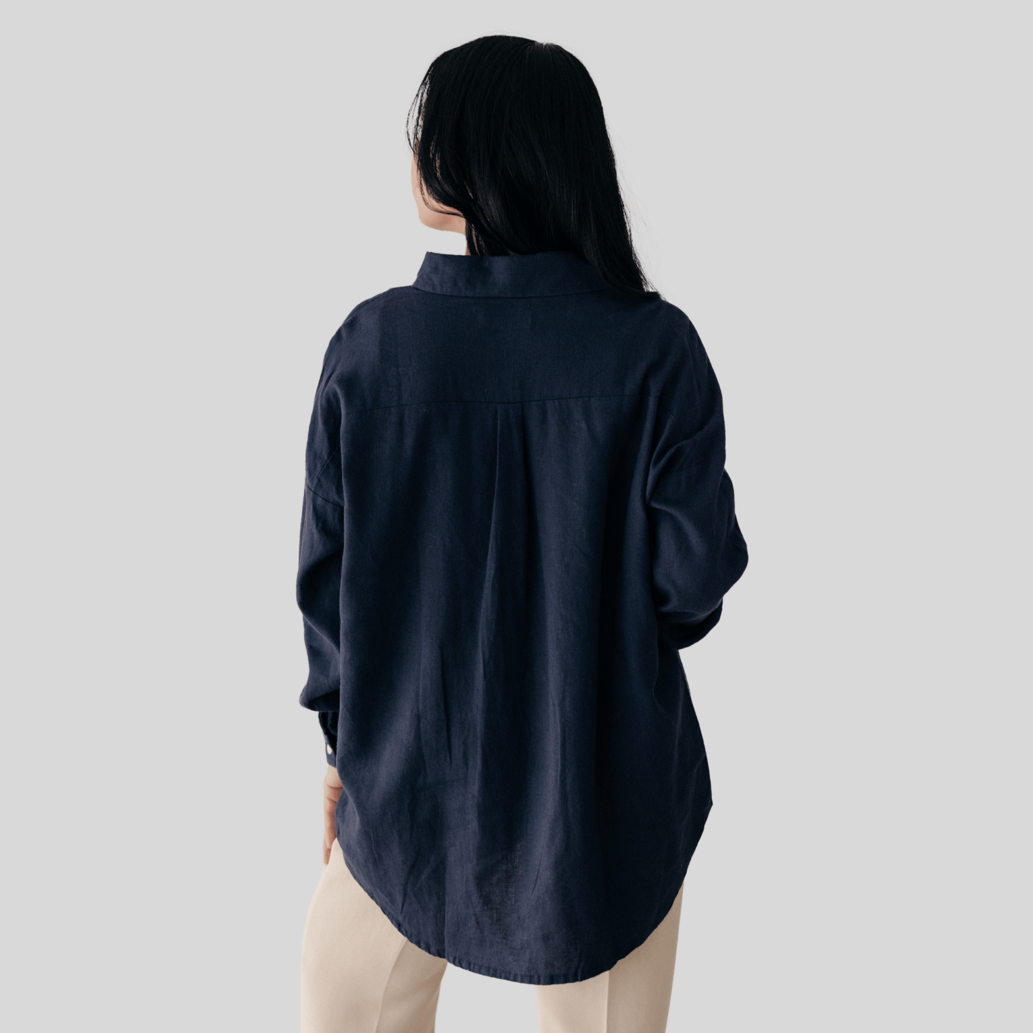 Riverside Hemp Shirt - Navy - Hemprino