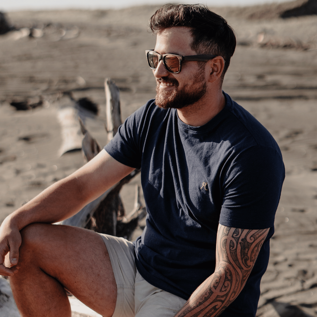 Unisex Hemp Cotton Tee M - Navy - Hemprino