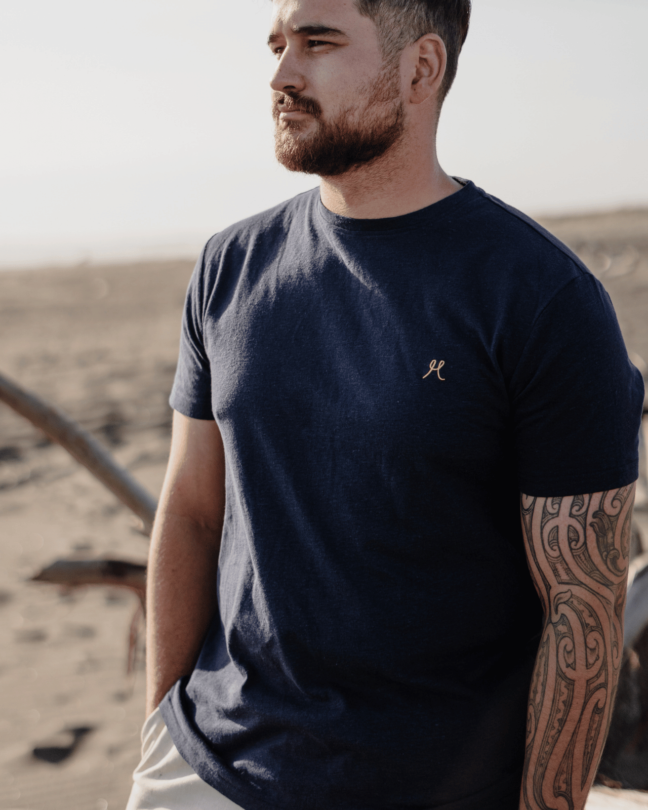 Unisex Hemp Cotton Tee M - Navy - Hemprino