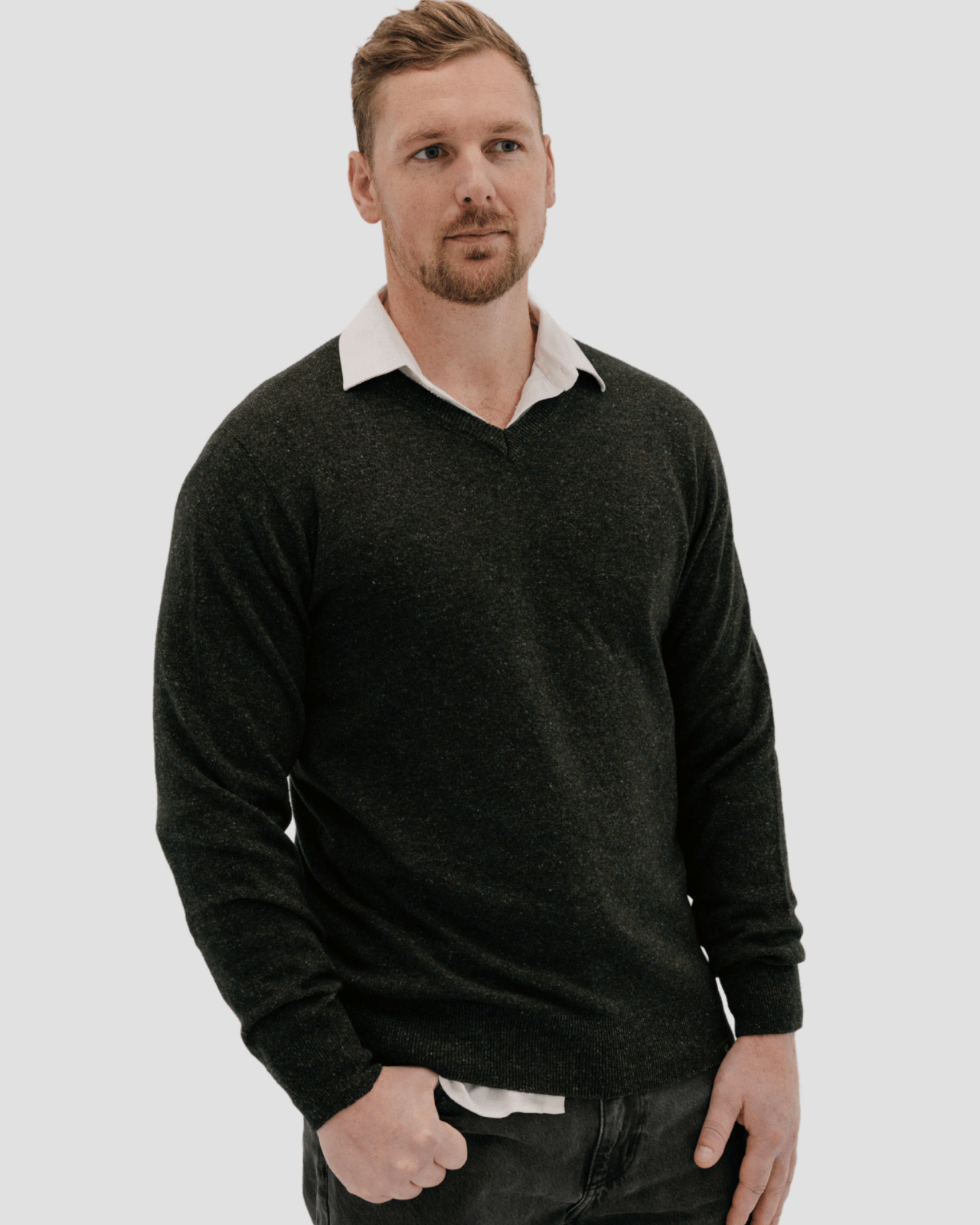 Hemprino™ Classic V - Neck M - Charcoal - Hemprino