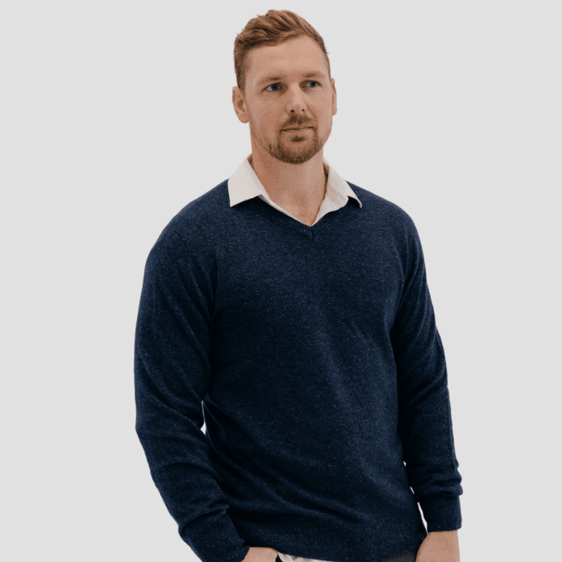 Hemprino™ Classic V-neck M - Navy - Hemprino