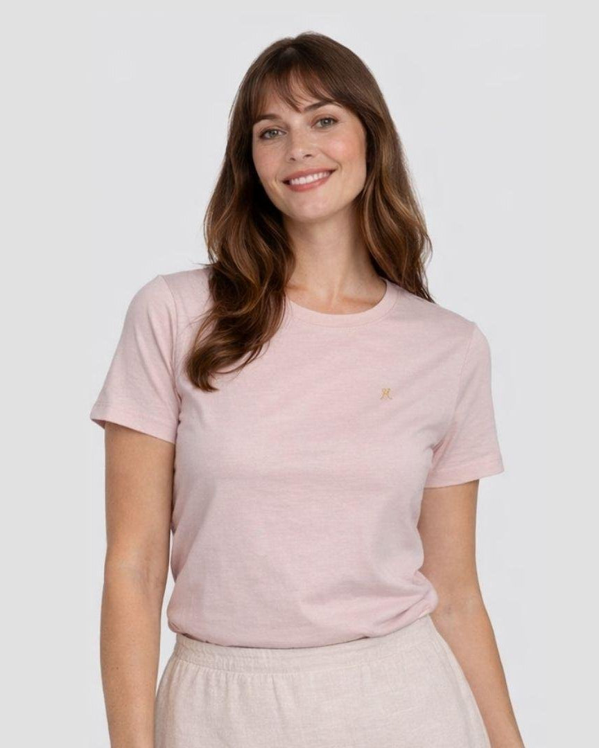 Women's Hemp Cotton Tee - Dusky Pink - Hemprino