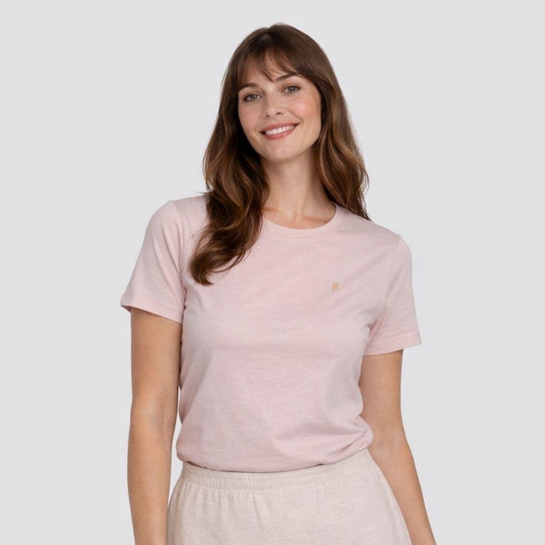 Women's Hemp Cotton Tee - Dusky Pink - Hemprino