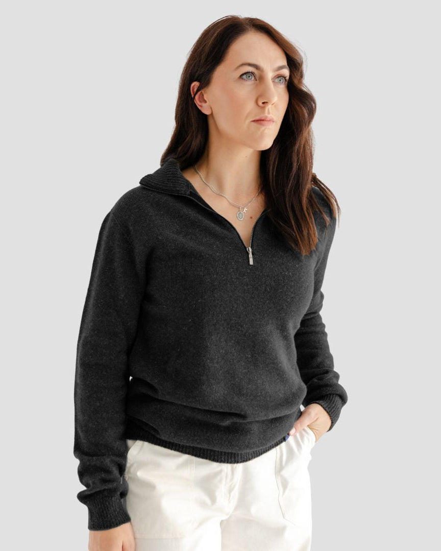 Hemprino Quarter Zip - Charcoal