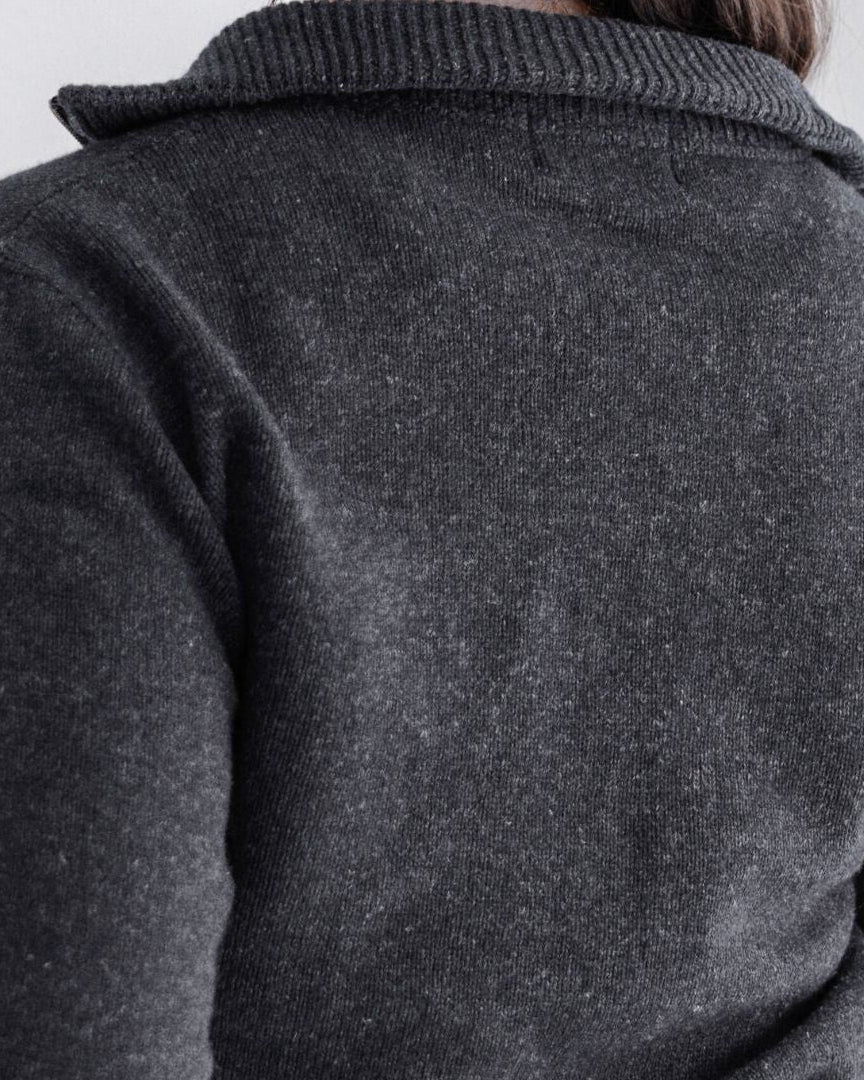 Charcoal Quarter-Zip sweater