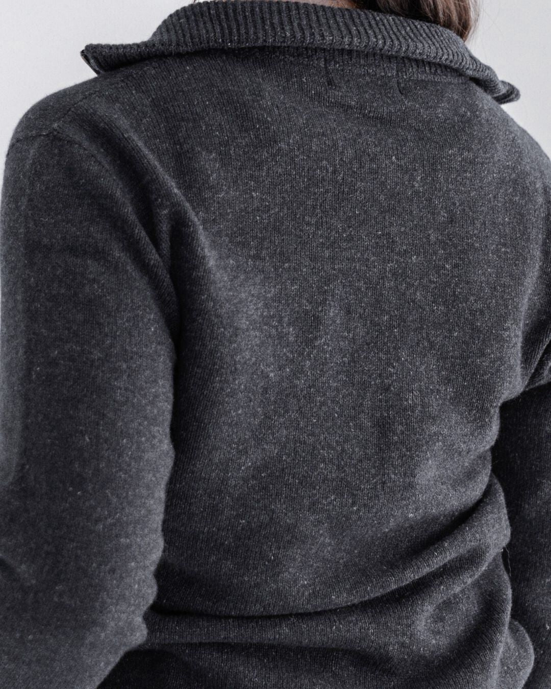 Charcoal Quarter-Zip sweater