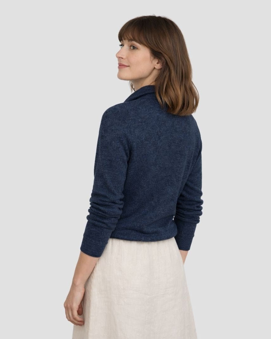 Quarter-Zip W - Navy - Hemprino