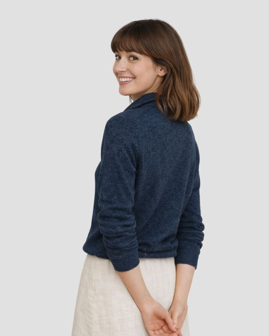 Quarter-Zip W - Navy - Hemprino