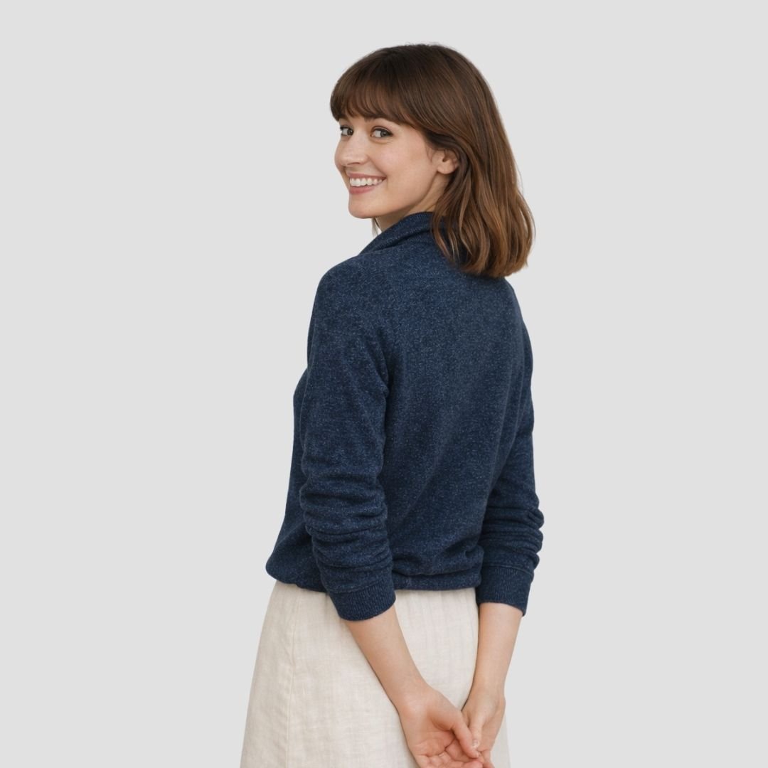 Quarter-Zip W - Navy - Hemprino