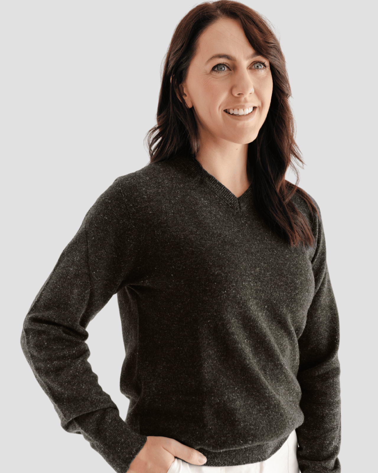 Hemprino™ Classic V - Neck W - Charcoal - Hemprino