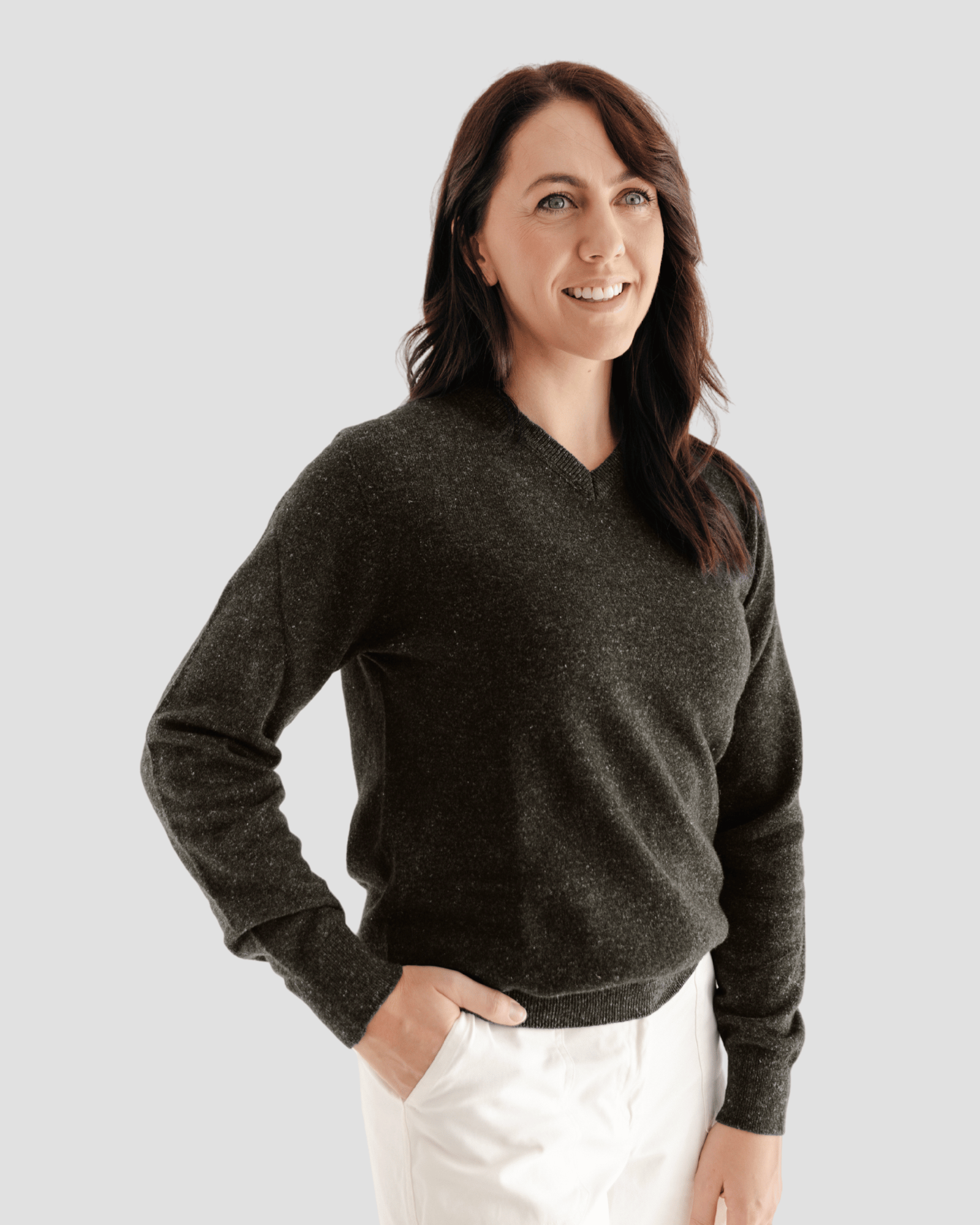 Hemprino™ Classic V - Neck W - Charcoal - Hemprino