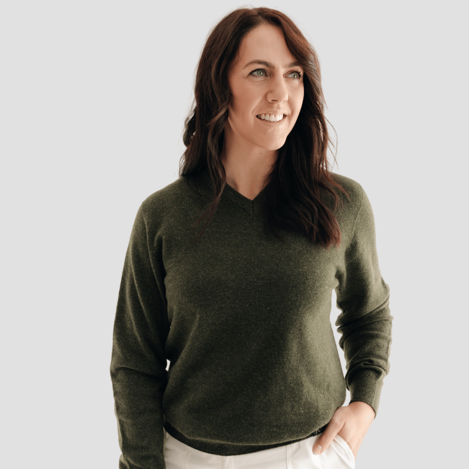 Hemprino™ Classic V - neck W - Kea Green - Hemprino