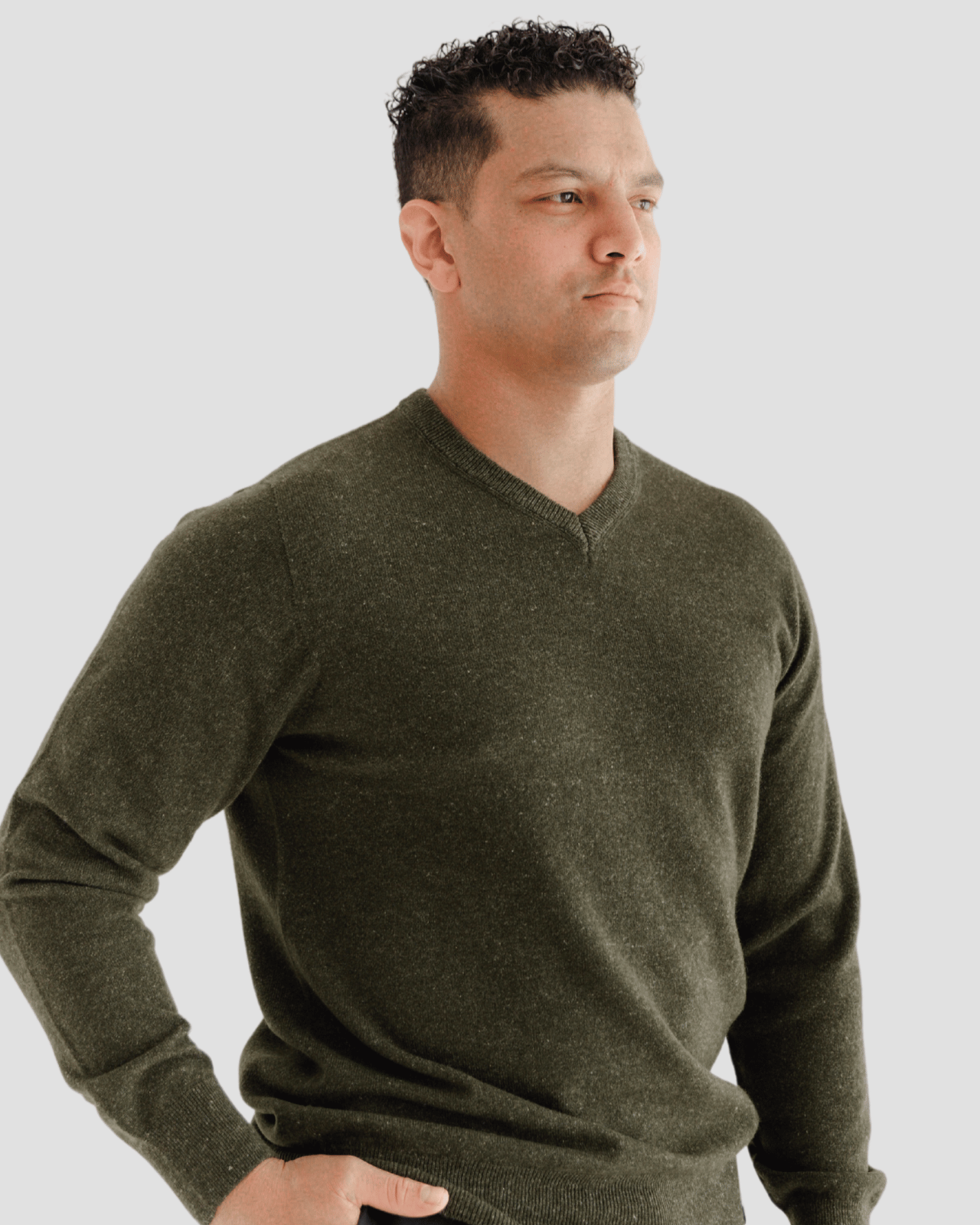 Hemprino™ Classic V - neck M - Kea Green - Hemprino