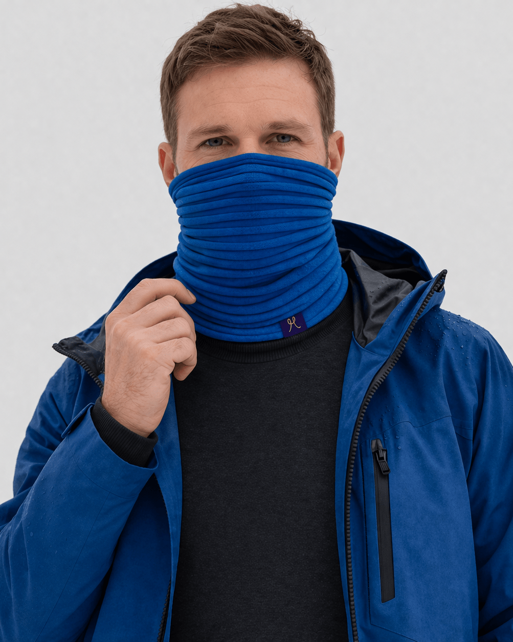 Neckwarmer - Rakaia Blue - Hemprino