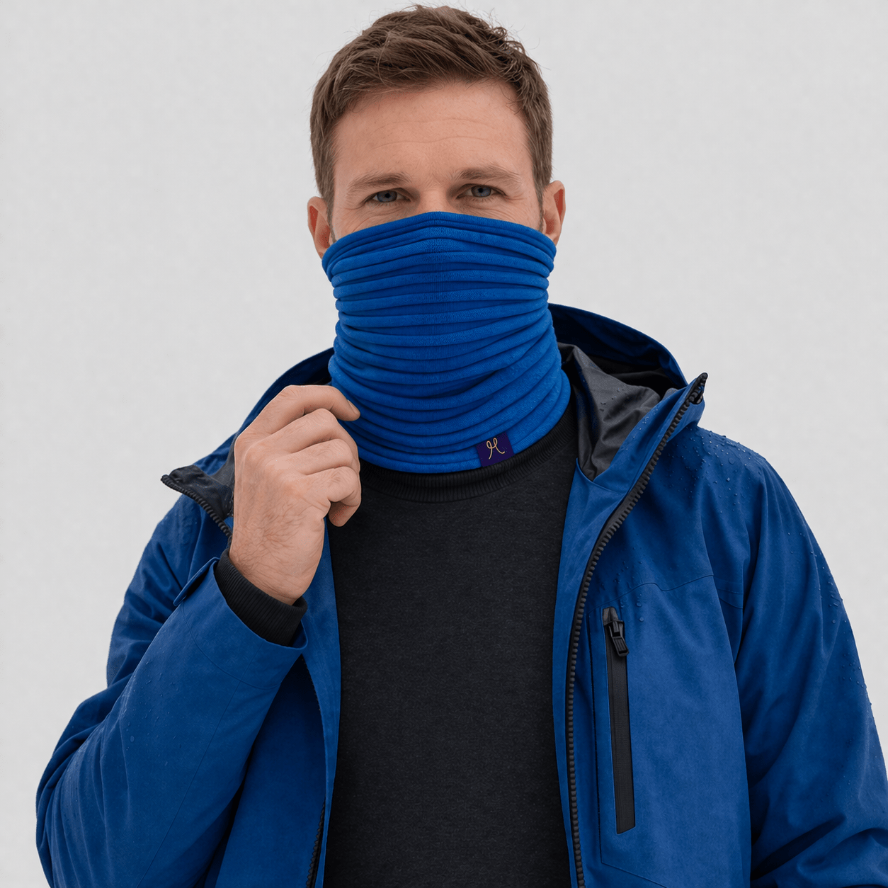 Neckwarmer - Rakaia Blue - Hemprino