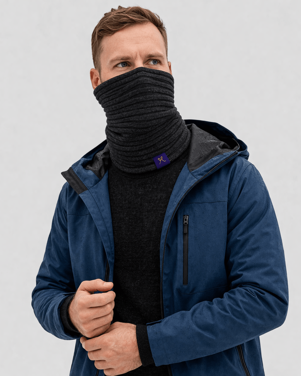 Neckwarmer - Charcoal - Hemprino