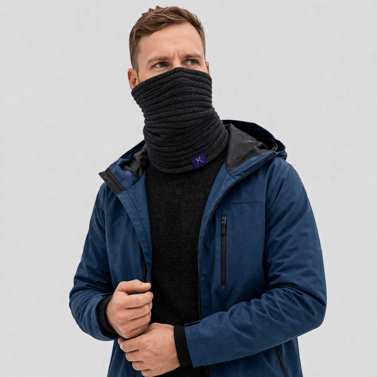 Neckwarmer - Charcoal - Hemprino