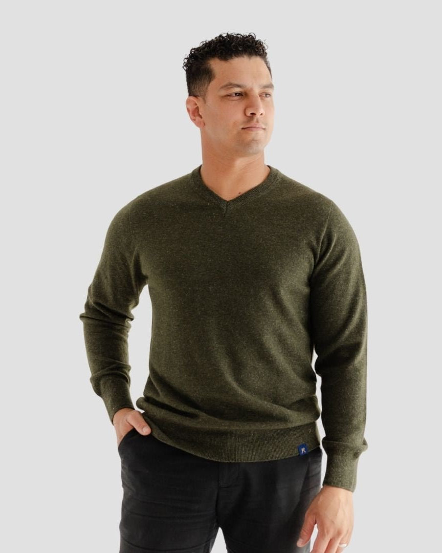 Hemprino™ Classic V-neck M - Kea Green - Hemprino