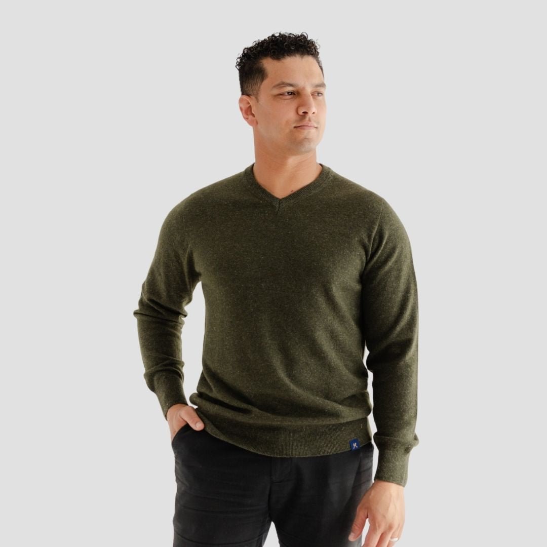 Hemprino™ Classic V-neck M - Kea Green - Hemprino