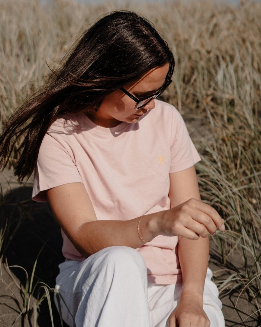Women's Hemp Cotton Tee - Dusky Pink - Hemprino