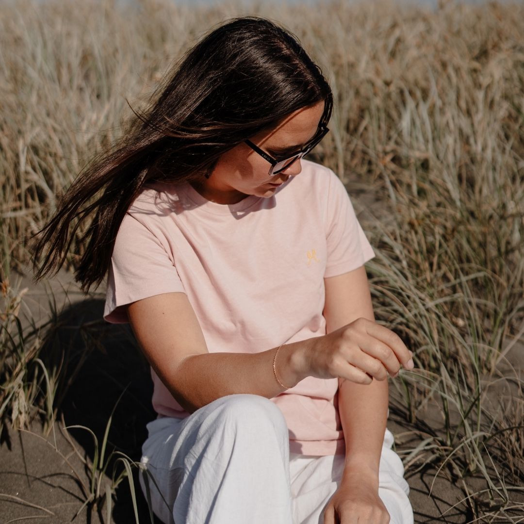 Women's Hemp Cotton Tee - Dusky Pink - Hemprino