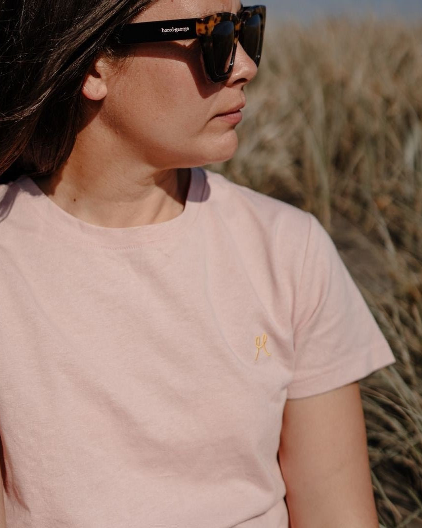 Women's Hemp Cotton Tee - Dusky Pink - Hemprino