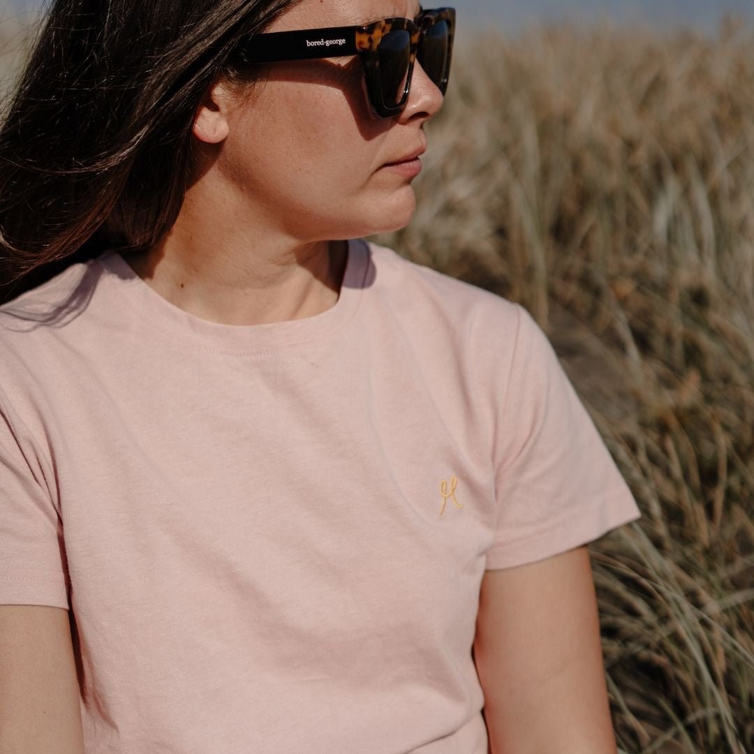 Women's Hemp Cotton Tee - Dusky Pink - Hemprino