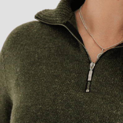 Quarter-Zip W - Kea Green - Hemprino