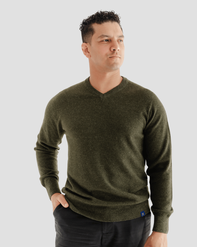 Hemprino™ Classic V - neck M - Kea Green - Hemprino