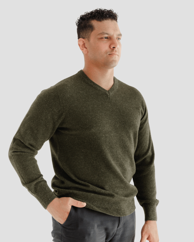 Hemprino™ Classic V - neck M - Kea Green - Hemprino