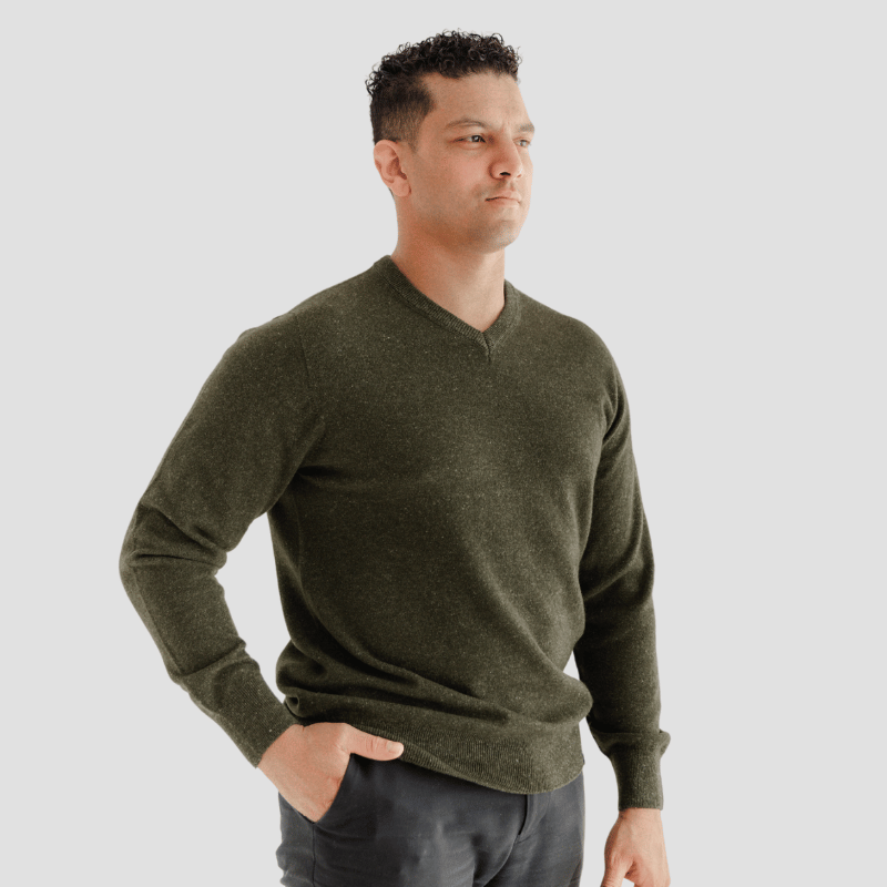 Hemprino™ Classic V - neck M - Kea Green - Hemprino