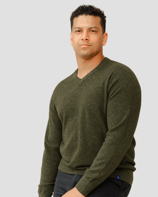 Hemprino™ Classic V - neck M - Kea Green - Hemprino