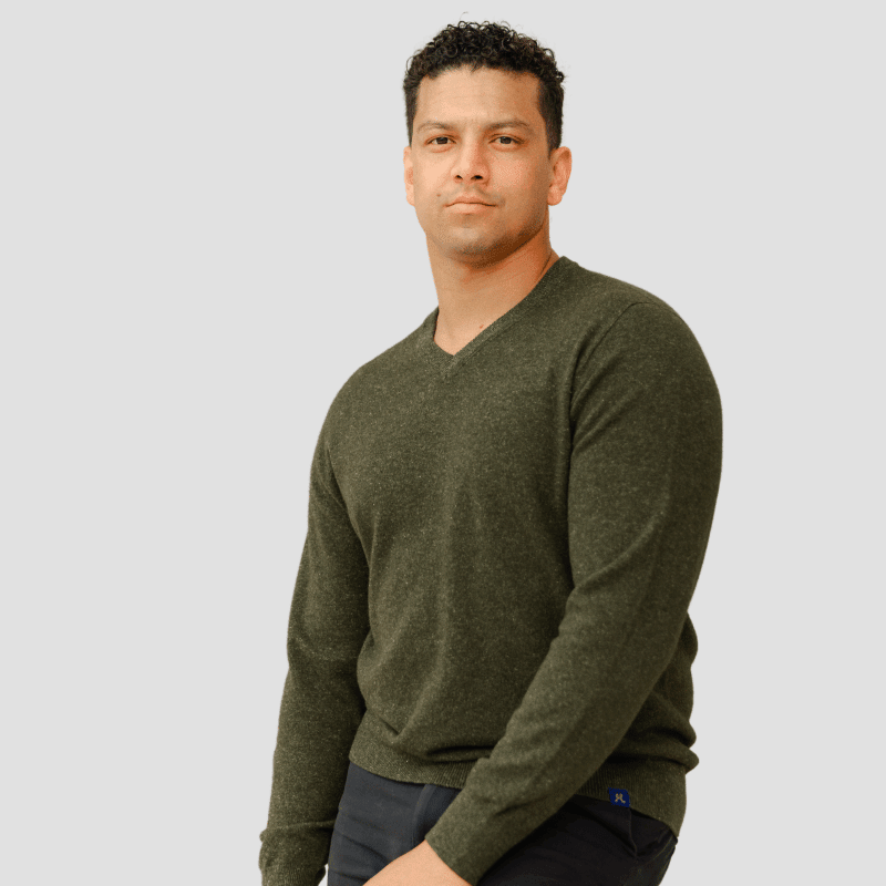 Hemprino™ Classic V-neck M - Kea Green - Hemprino