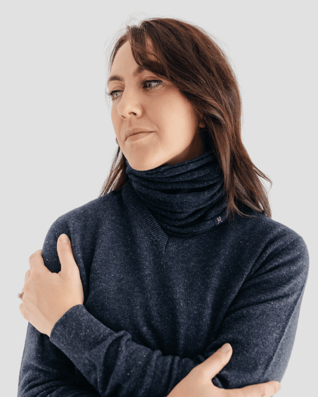 Classic V-neck W - Navy - Hemprino