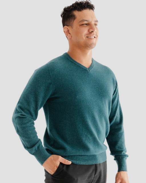 Classic V - Neck M - Teal - Hemprino