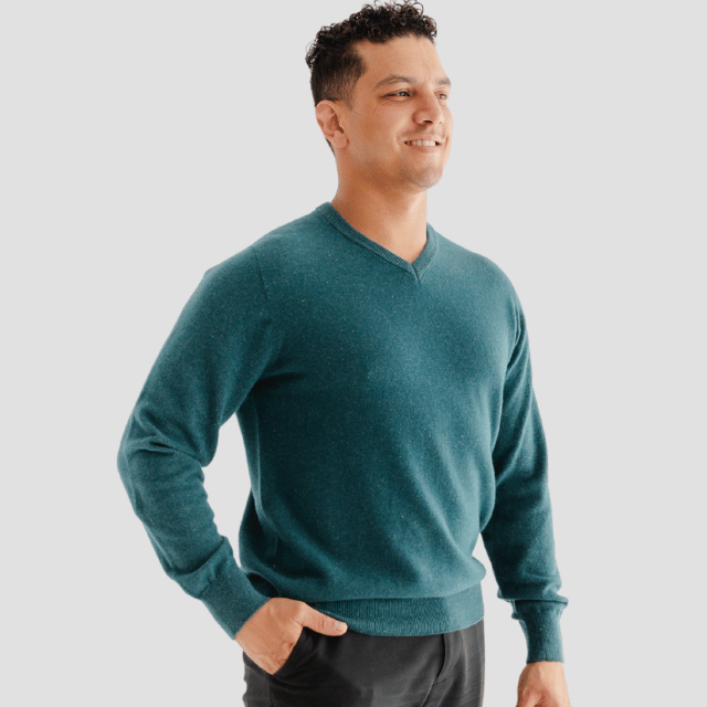 Classic V - Neck M - Teal - Hemprino