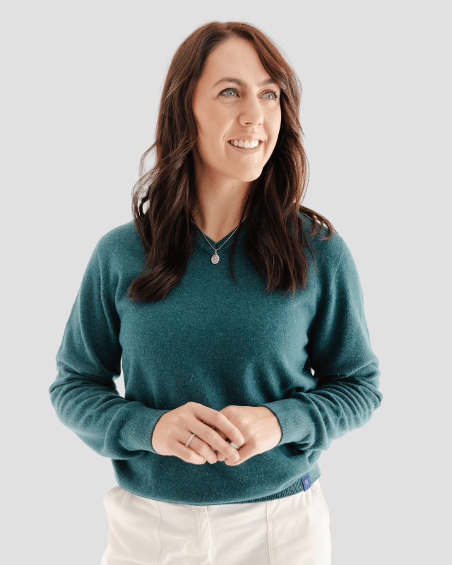 Classic V - Neck W - Teal - Hemprino