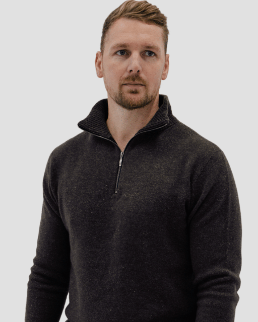 Quarter - Zip M - Charcoal - Hemprino