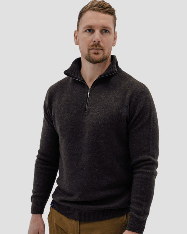 Quarter - Zip M - Charcoal - Hemprino