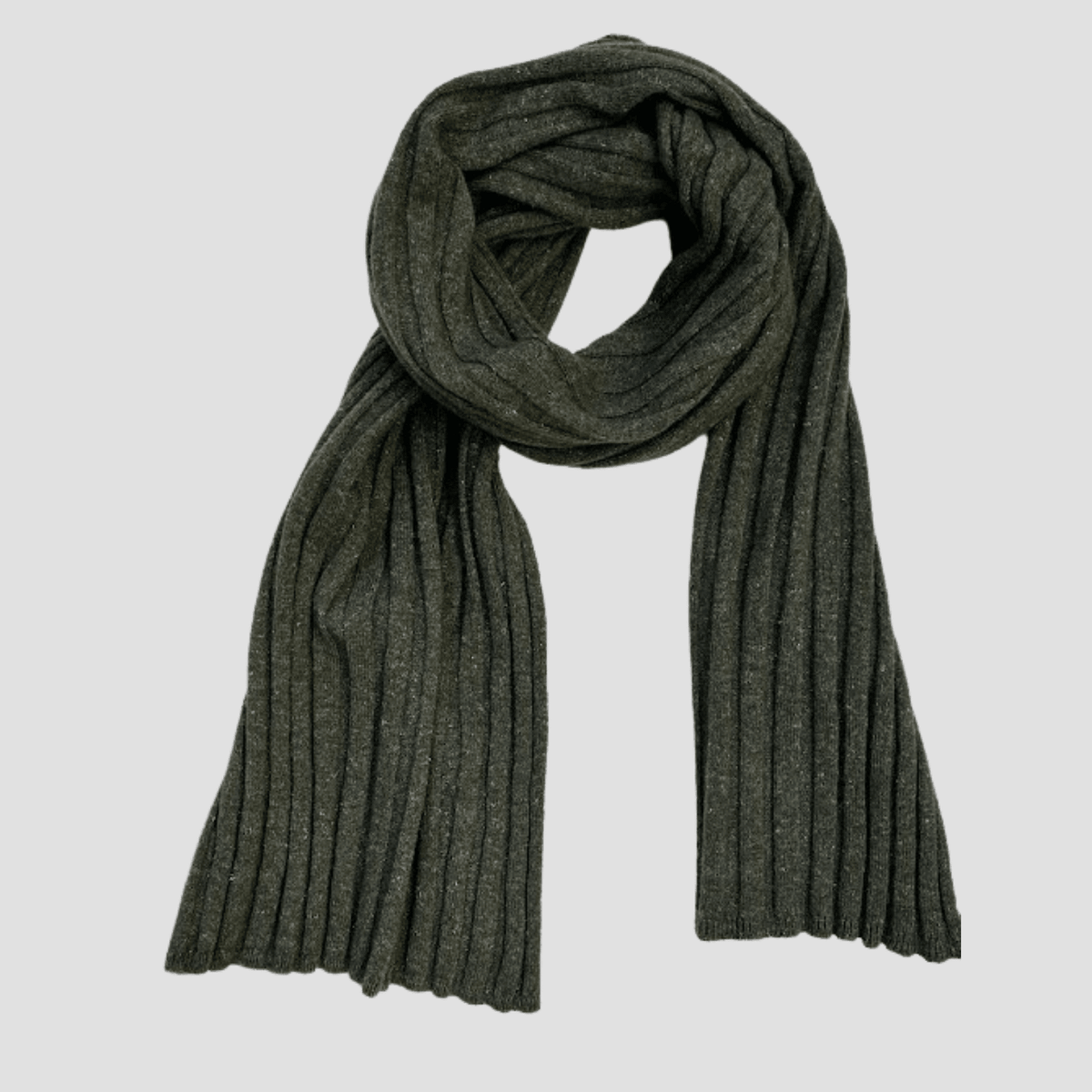 Rib-knit Scarf - Kea Green (Seconds) - Hemprino