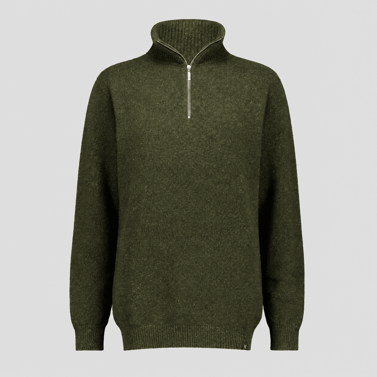 Women's Merino & Hemp Quarter-Zip Sweater - Kea Green - Hemprino