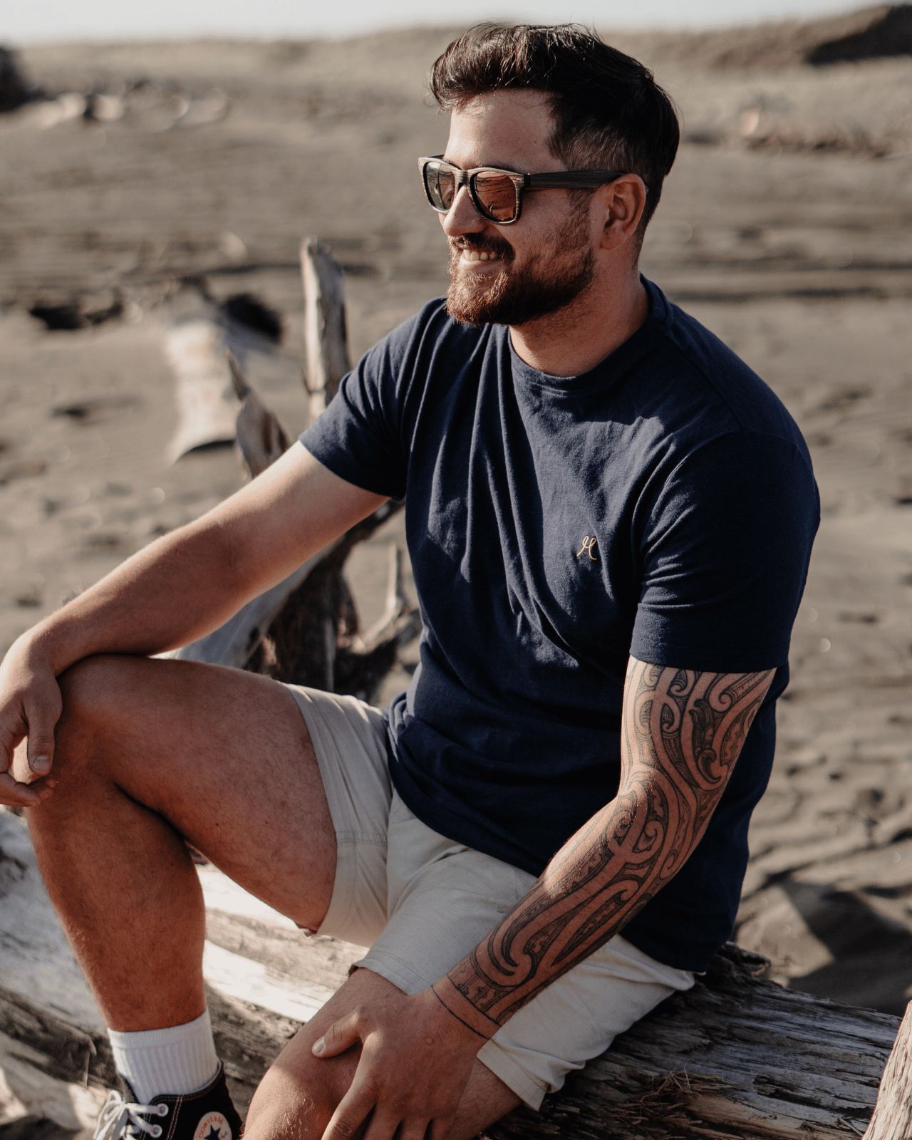 Unisex Hemp Cotton Tee M - Navy - Hemprino
