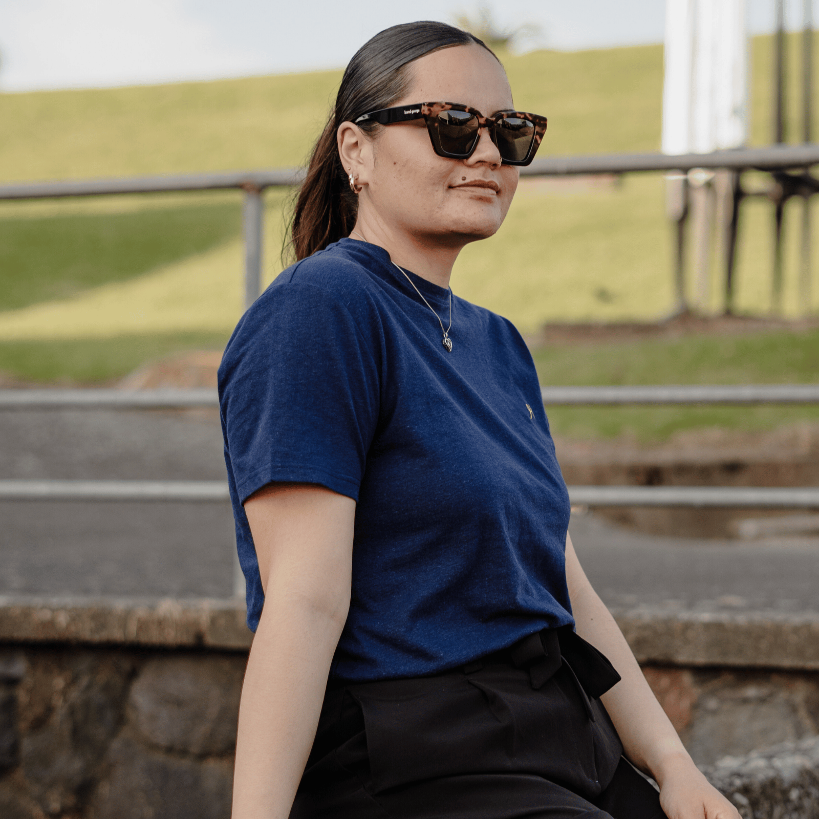 Unisex Hemp Cotton Tee - Navy