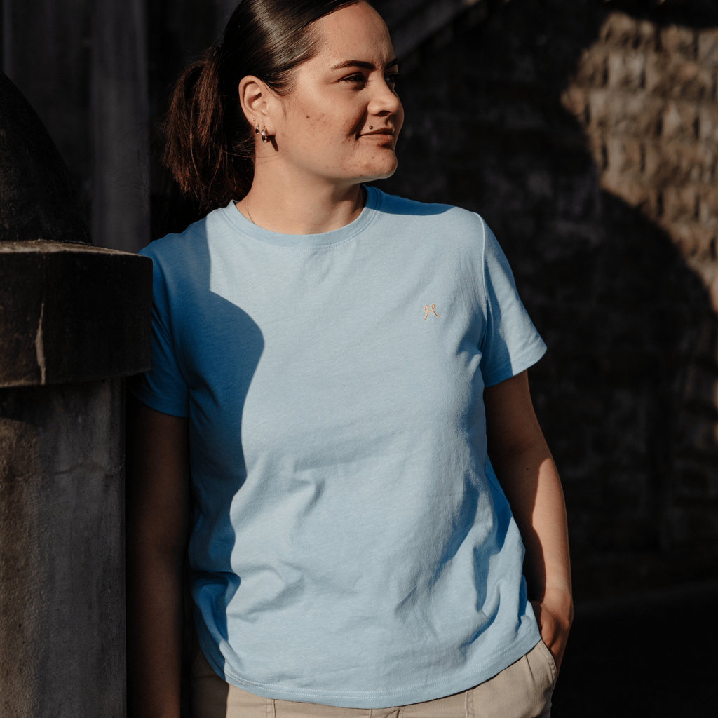Women's Hemp Cotton Tee - Skyblue