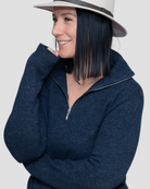 Quarter - Zip W - Navy - Hemprino