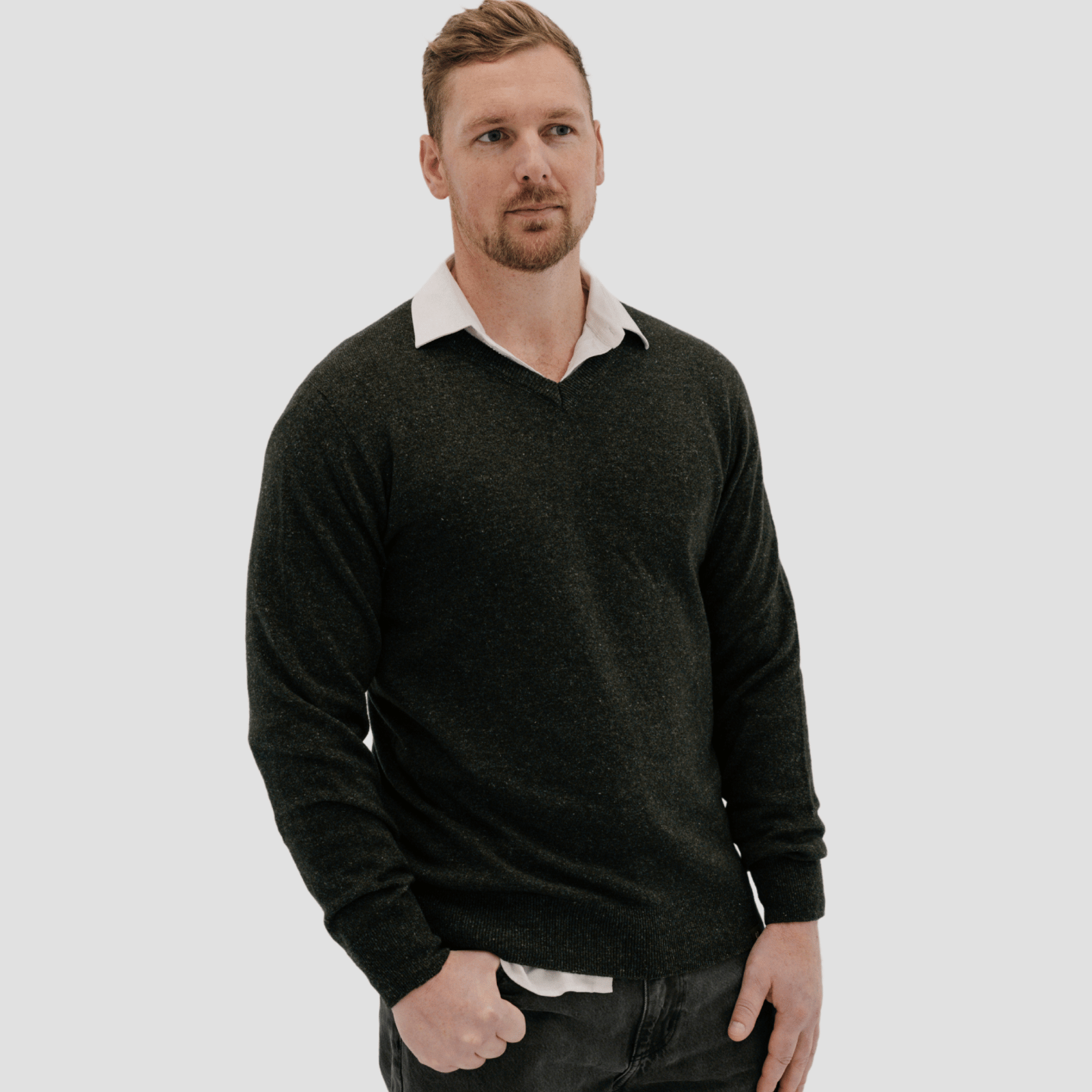 Hemprino™ Classic V - Neck M - Charcoal - Hemprino